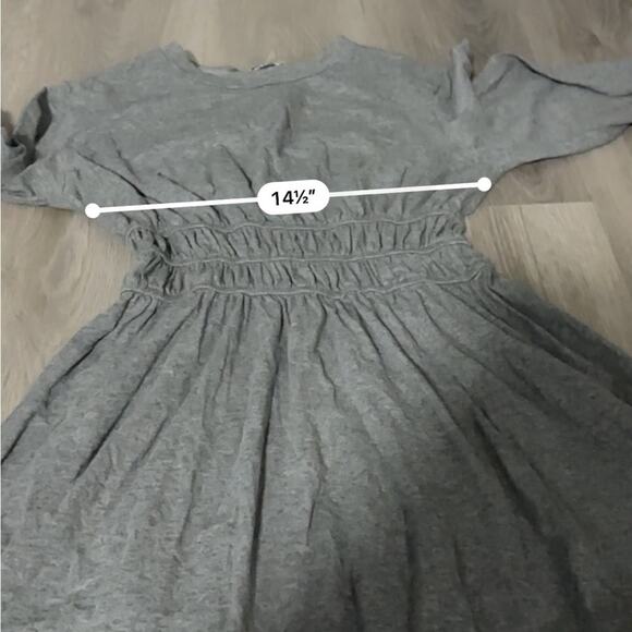 Lulus Fashion Win Charcoal Grey Long Balloon Sleeve Pullover Mini Dress Sz M - Picture 10 of 12